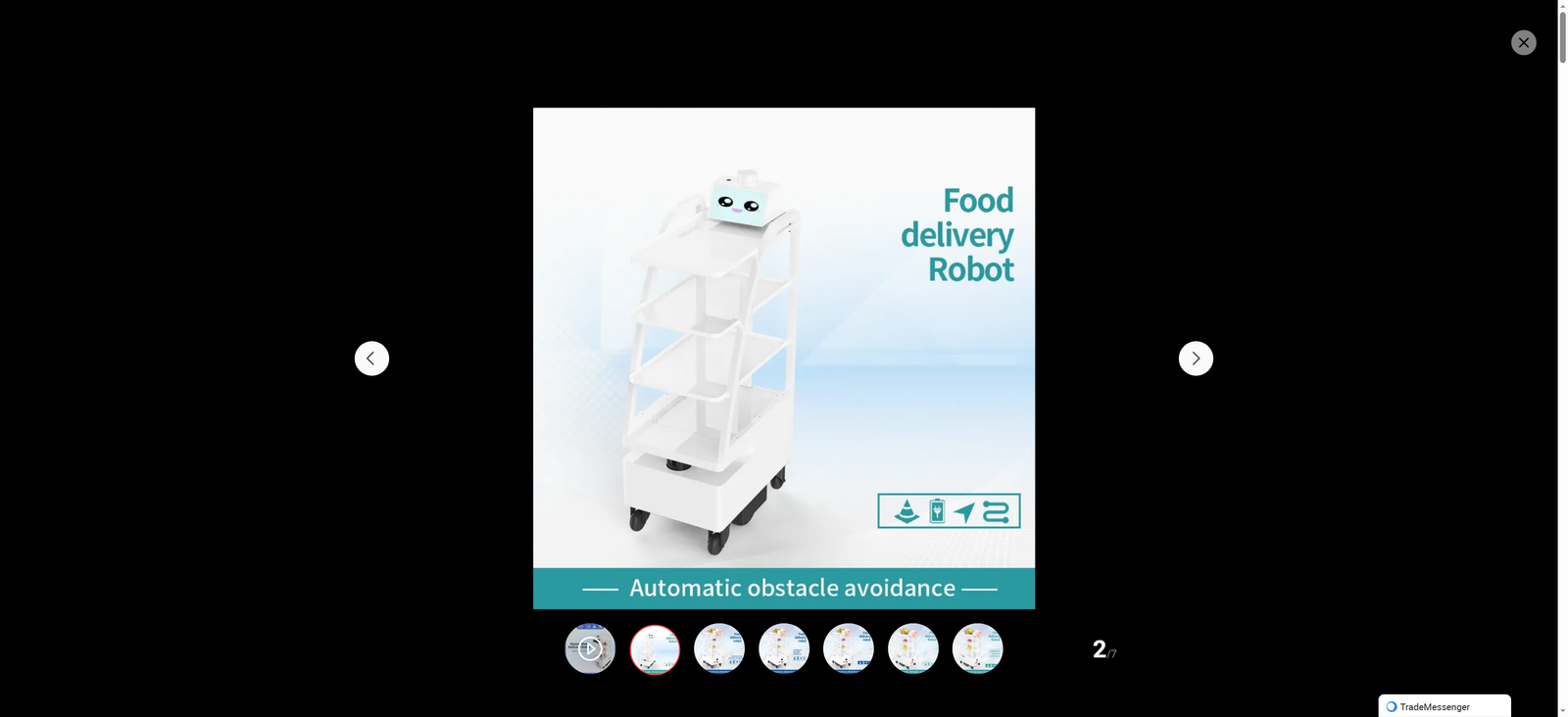Best Seller Wholesale 0.2~0.8m S Cruising Speed Food Restaurant Foods Delivery Customized Making Hotel Robot
