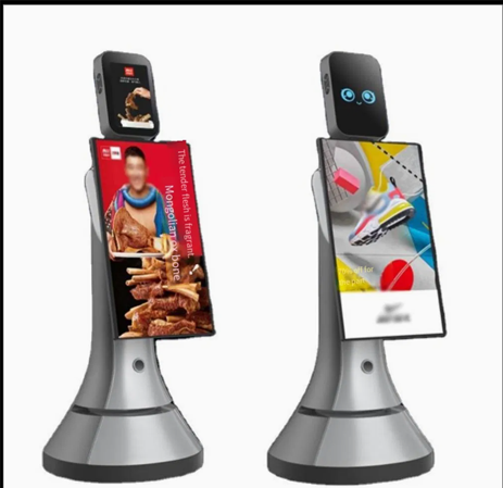 Large-Screen Display Intelligent Interactive Commercial Robot with 6-Microphone Voice-Activated Welcome Robot Service Robot