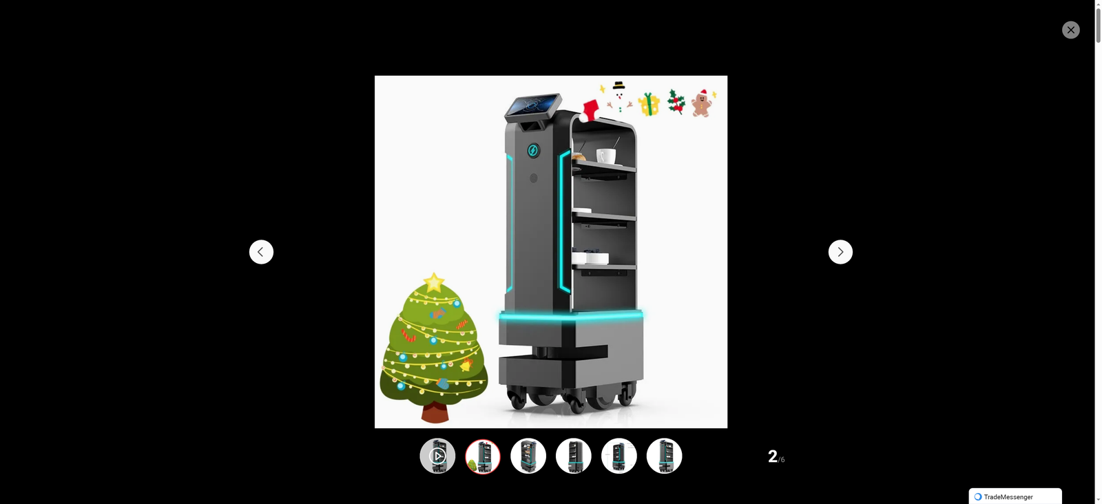 Flash Food Delivery Robot Suitable for Multiple-Table Service in High-End Hotel Restaurants