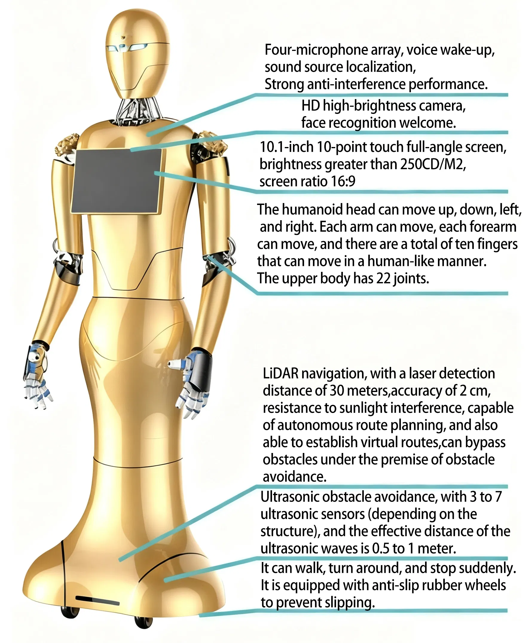 Humanoid Service Reception Multi-Function - Dajin Service Reception Robot