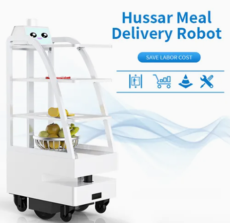 Newest Robot Multi Layer Food Transmission Robot High Bearing Delivery Robot for Hotel