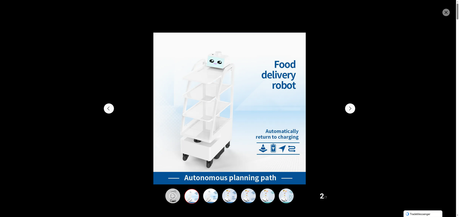 2021 Wholesale 0.2~0.8m S Cruising Speed Food Restaurant Foods Delivery Customized Making Hotel Robot