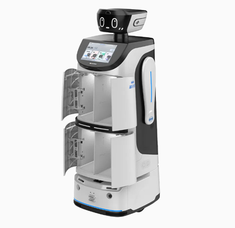 Fully Autonomous Commercial Intelligent Service Robot with Multi-Machine Collaboration for Hotel Hospital