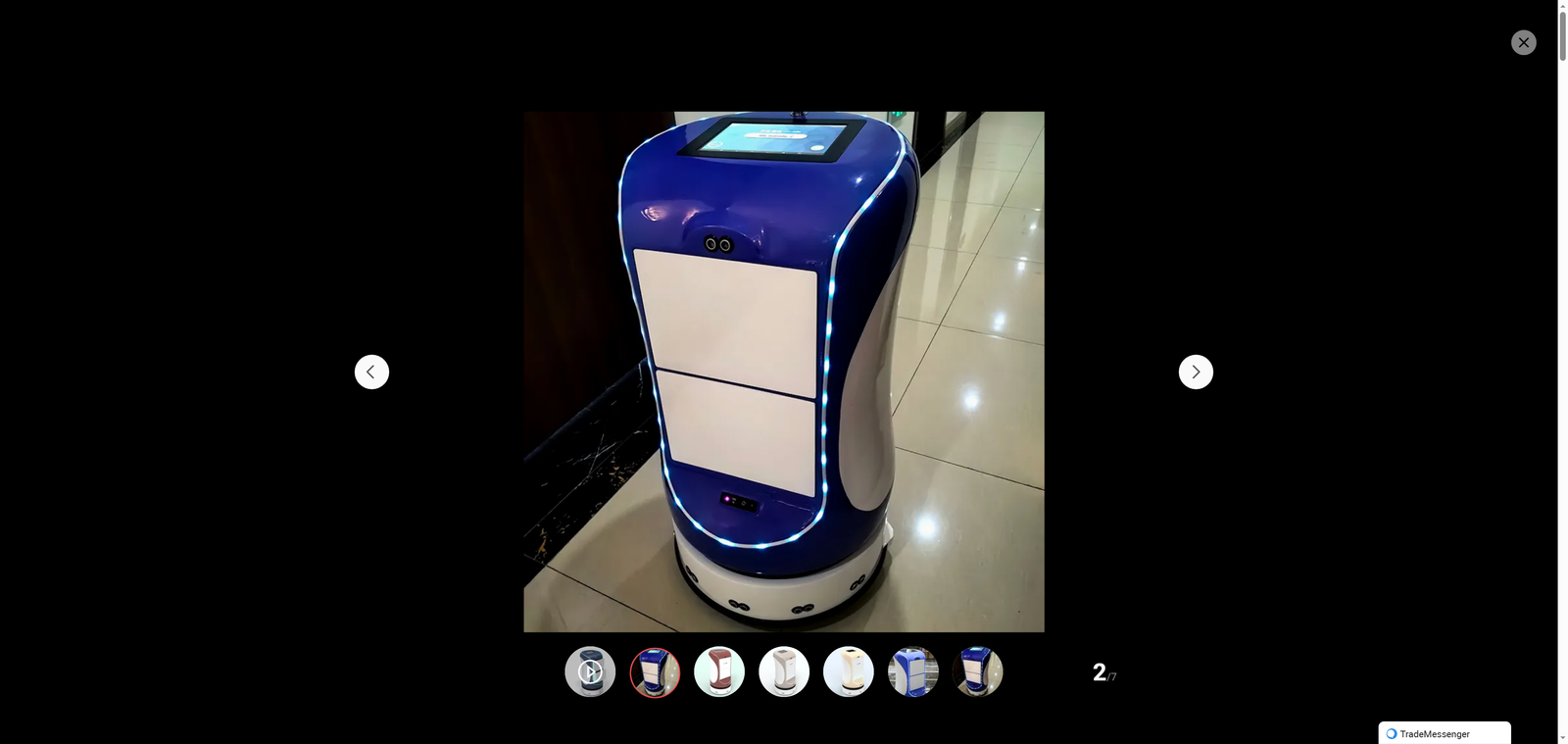Custom Design Hot Selling Touch - Screen Control 3 - Star Hotel Delivery Robot