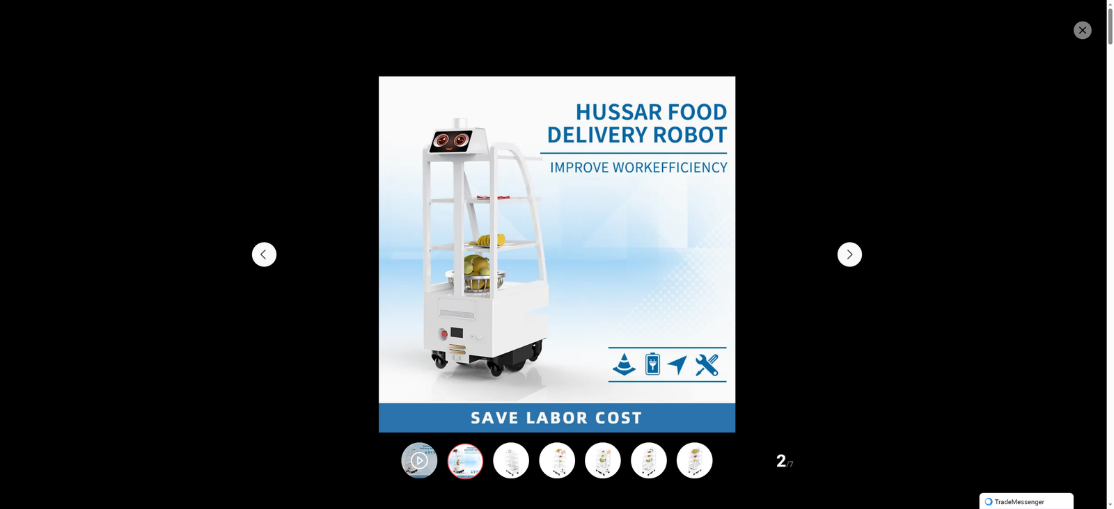 Factory Price Meal Delivery Robot Intelligent Navigation Multi-Layer Delivery Carrier for Hotel Dish Conveyor