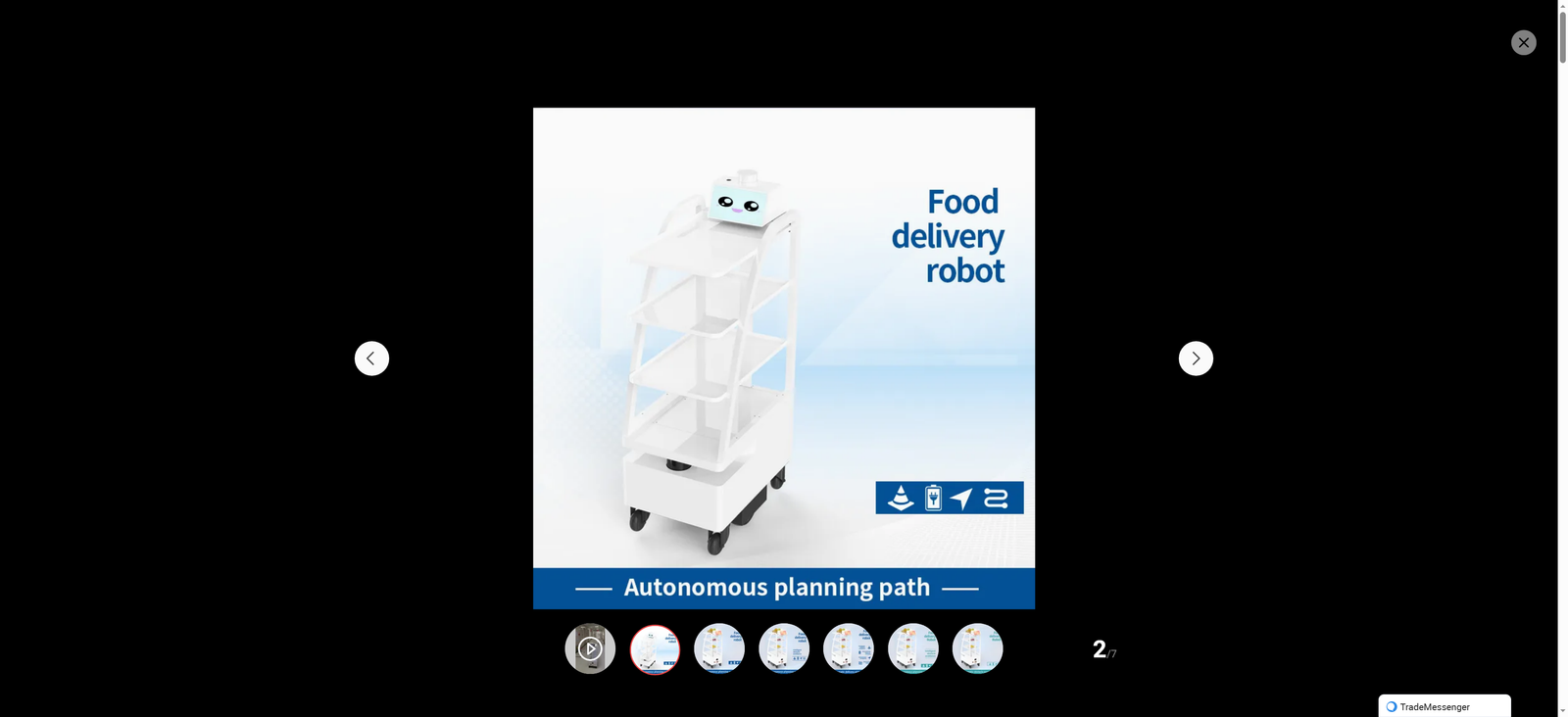 Reeman Wholesale 0.2~0.8m S Cruising Speed Food Restaurant Foods Delivery Customized Making Hotel Robot
