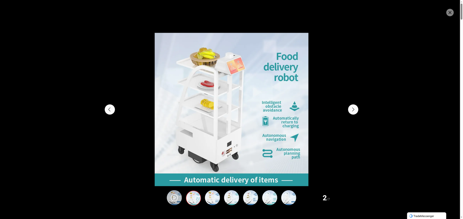 New Product Food Delivery Cart Reeman 4 Layers Plate 60kg Load Dish Delivery Cart Robot for Hotel Restaurant Hospital