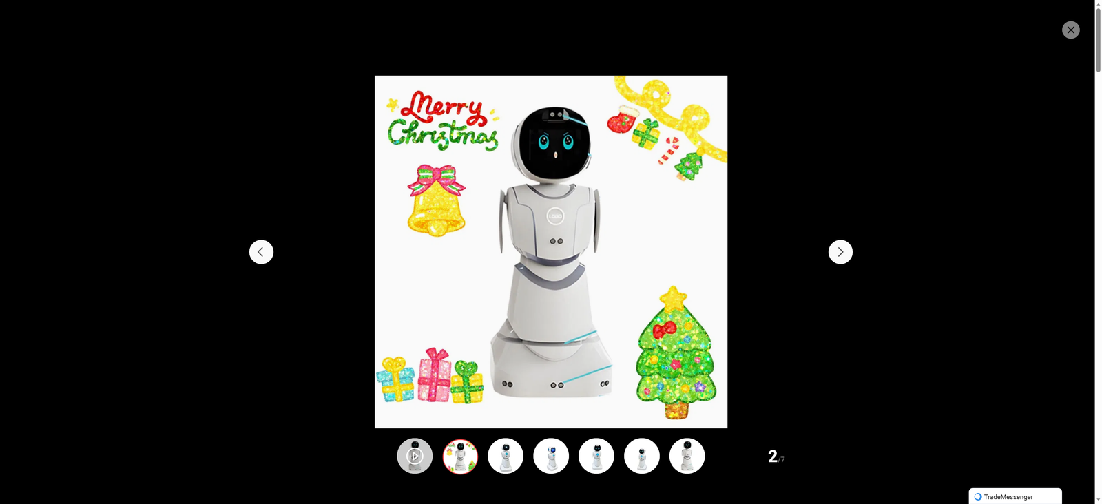 Cute Intelligent Humanoid Receptionist-Qbi Service Robot