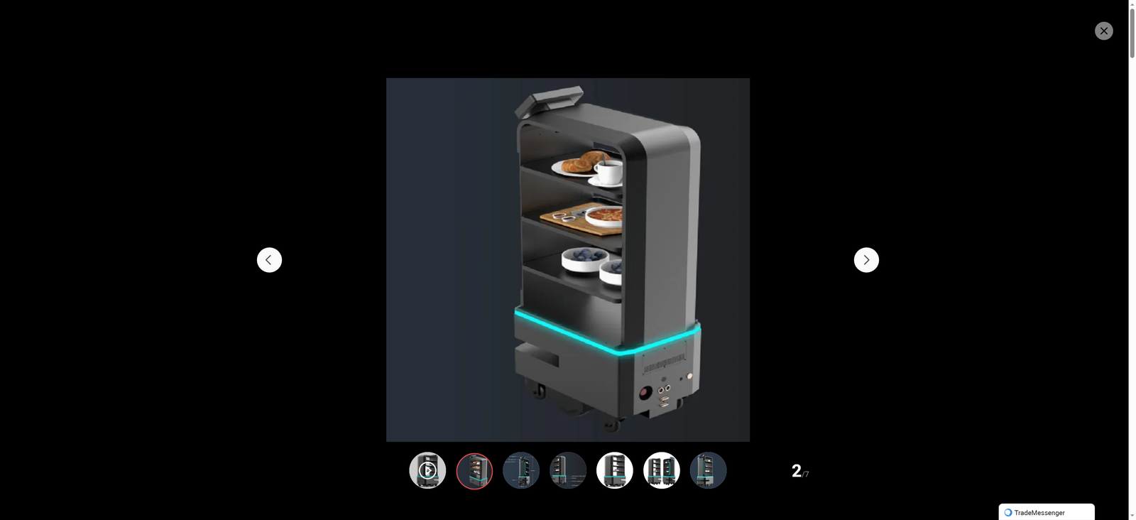 Hot Selling Automatic Food Delivery Robot Restaurant Hotel Robot