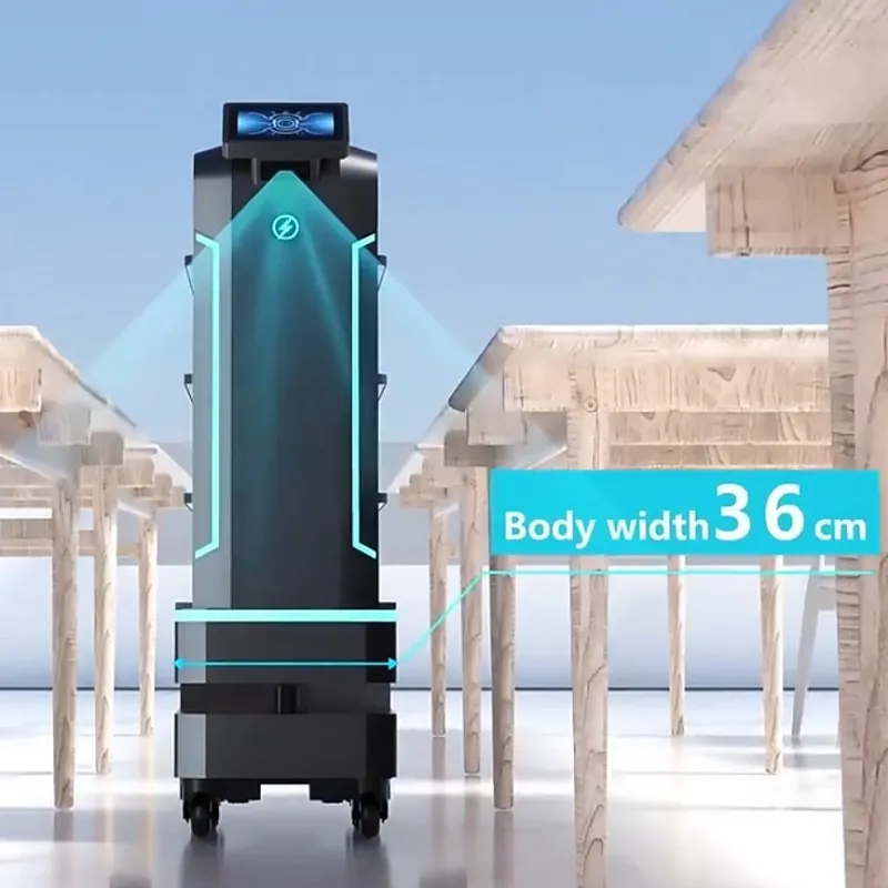 Flash Food Delivery Robot Suitable for Multiple-Table Service in High-End Hotel Restaurants