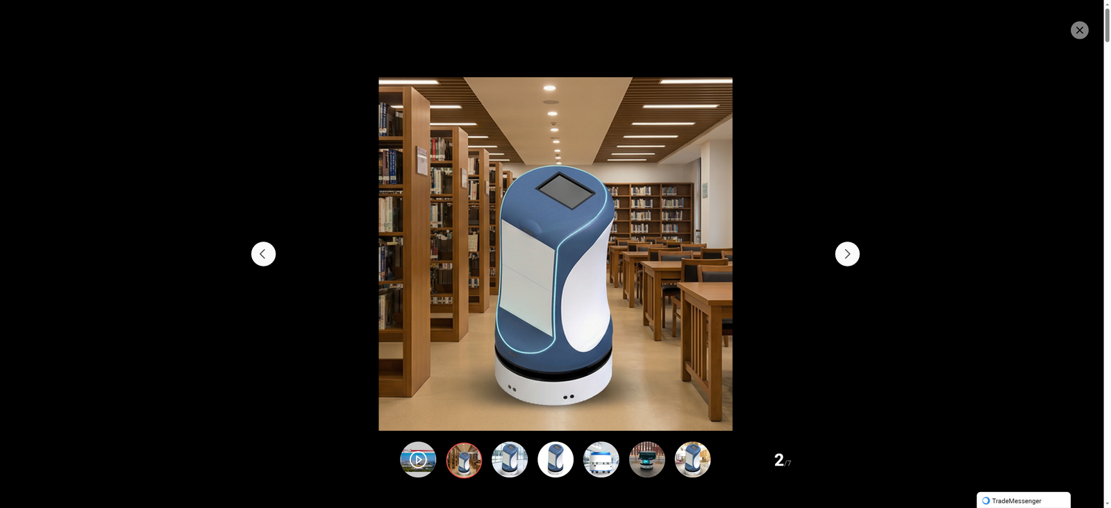 Fast Food Delivery Robot with Touchscreen and 320mmx400mm Tray Size