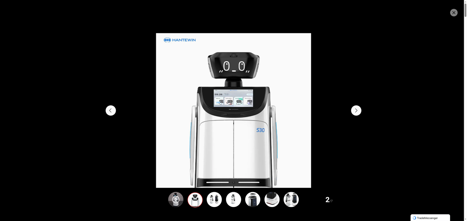 Commercial Use Automated Hotel Service Delivery Driverless Robot with Large Ad Screen