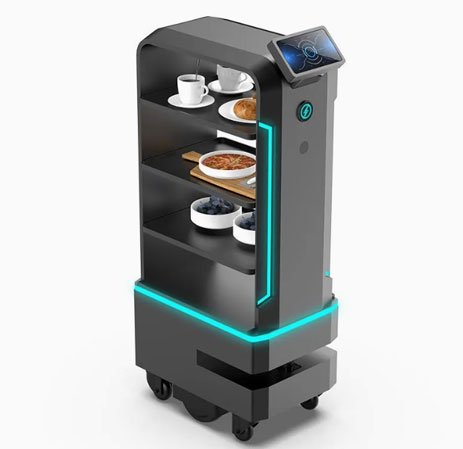 Flash Food Delivery Robot Suitable for Multiple-Table Service in High-End Hotel Restaurants