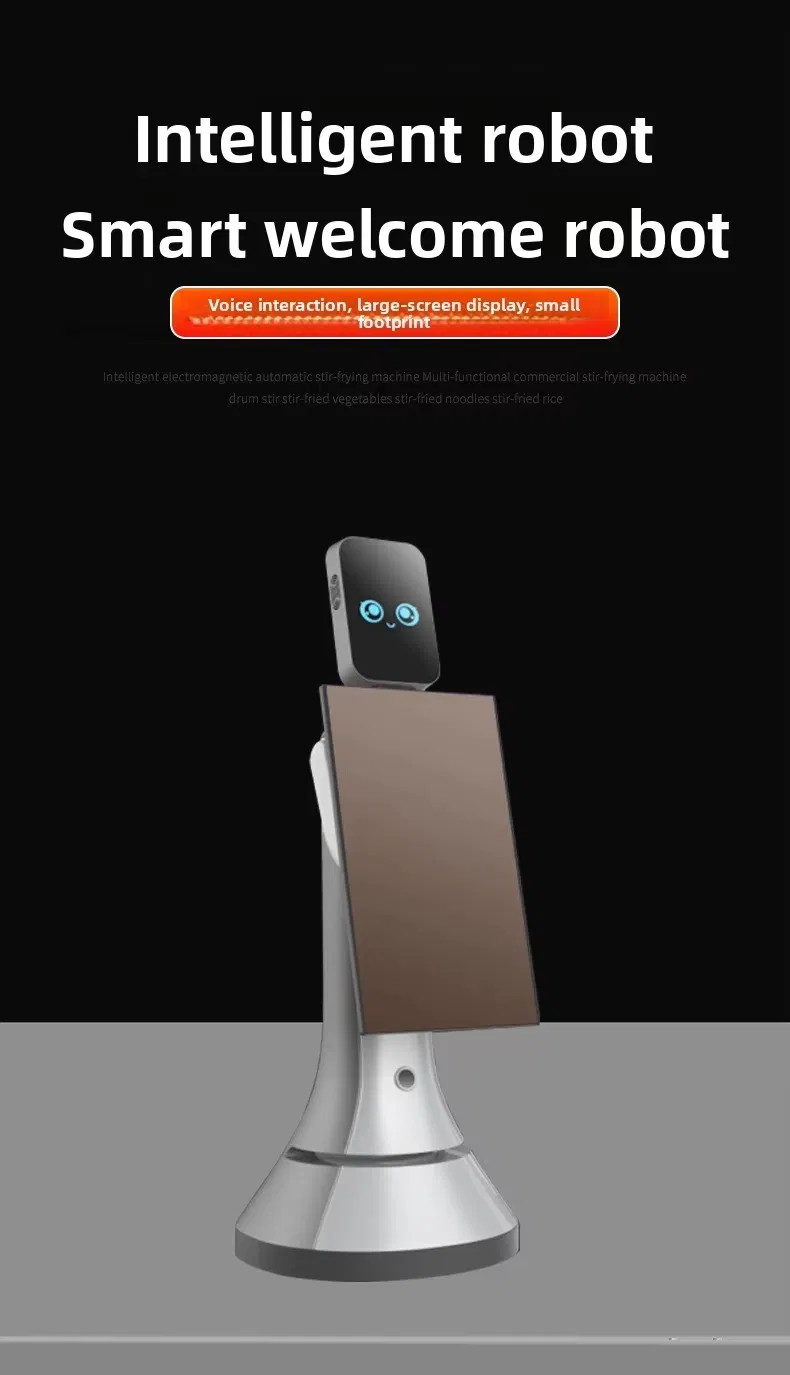 Large-Screen Display Intelligent Interactive Commercial Robot with 6-Microphone Voice-Activated Welcome Robot Service Robot