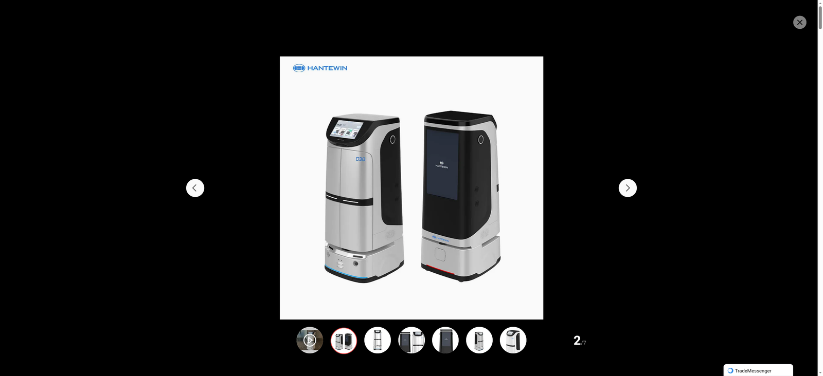 Factory Price Hotel Obstacle Avoidance Goods Deliver Robot Automatic Guiding Food Delivery Robot