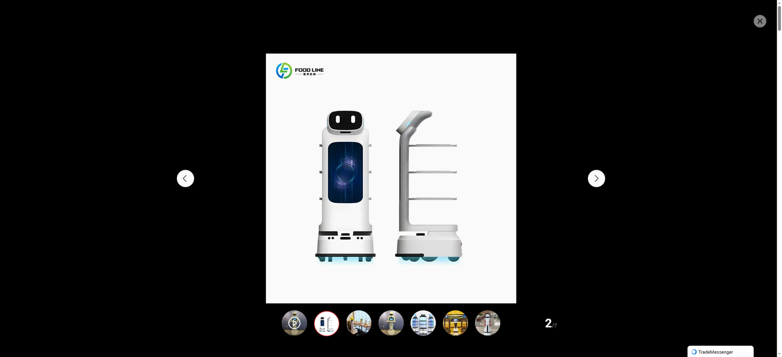 Food Safety Compliance Commercial Large Food Delivery Robot for Hotel