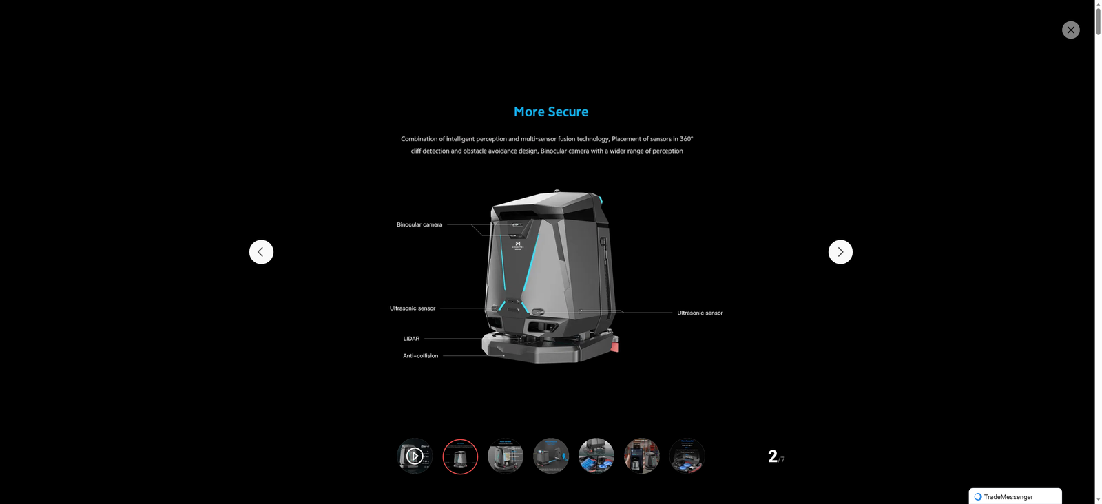 3D Slam Navigation 2-in-1 Sweep   Scrub Hotel Lobbies Indoor Scrubber Robot