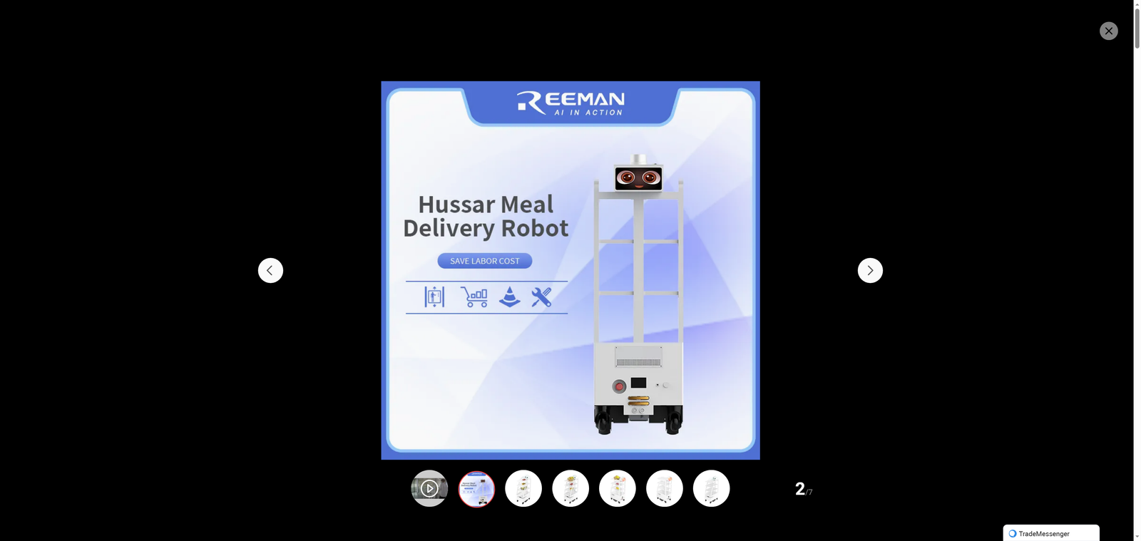 Factory Price Wholesale Dining Delivery Robot 0.2~0.8m S Cruising Speed Food Restaurant Foods Delivery Customized Making Hotel Robot