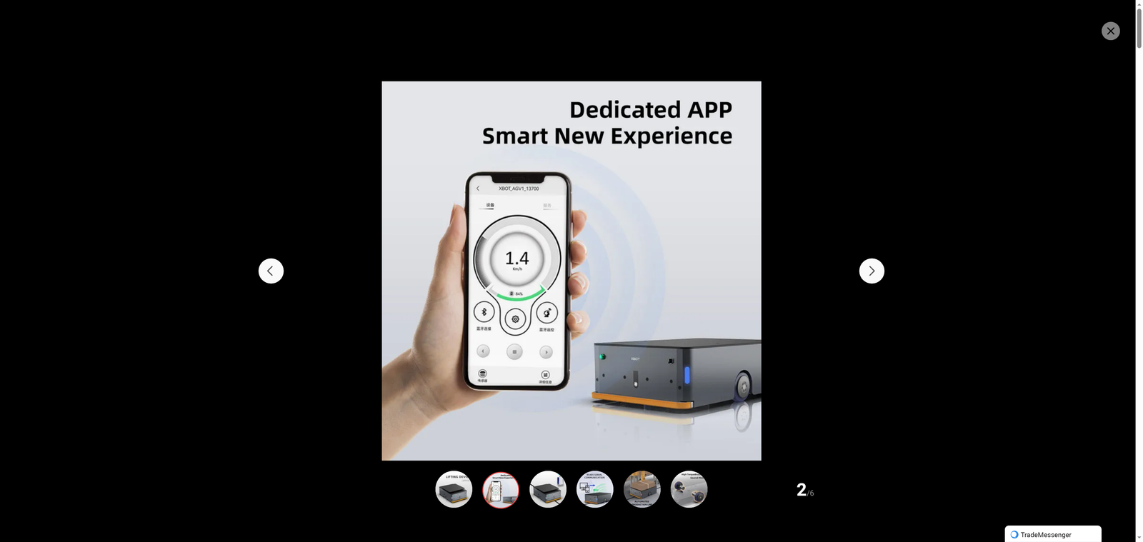 Xbot Agv600 Delivery Robot 600kg Unmanned Intelligent Remote-Controlled Automatic Logistics Robot
