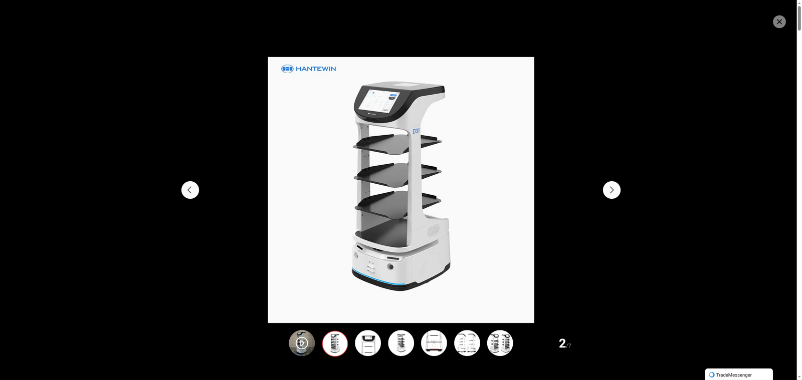 Factory Outlet Autonomous Food Truck Intelligent Robot Waiter in Restaurant Hotel Food Serving Delivery Robot