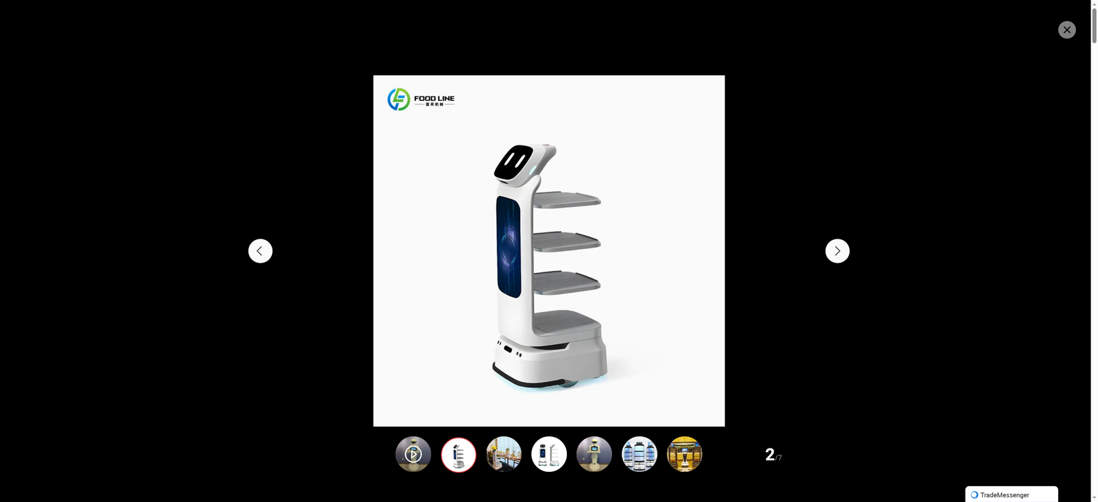 Made in China Commercial Serving Waitress Food Delivery Robot for Restaurant Hotel