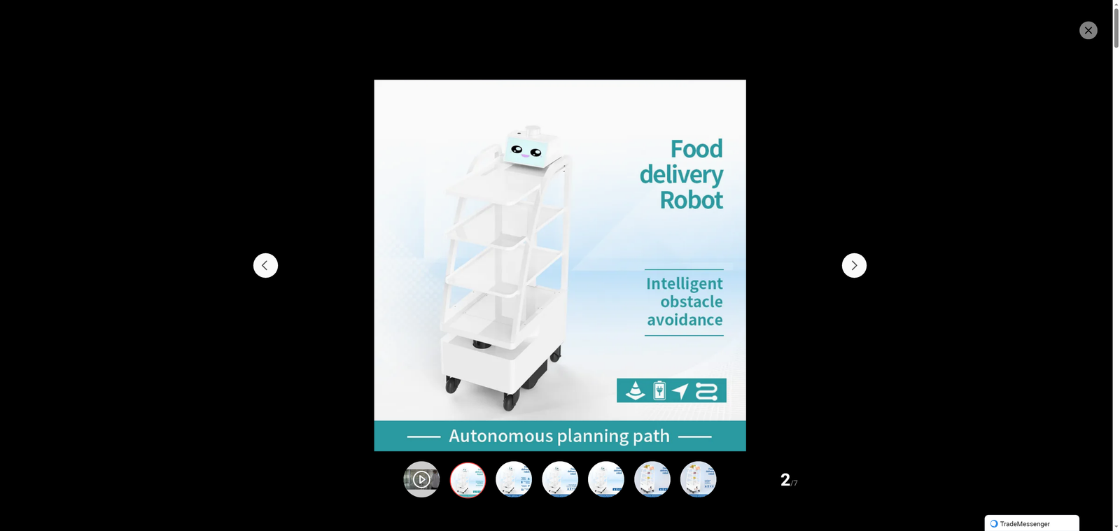 Source Manufacturer Wholesale 0.2~0.8m S Cruising Speed Food Restaurant Foods Delivery Customized Making Hotel Robot
