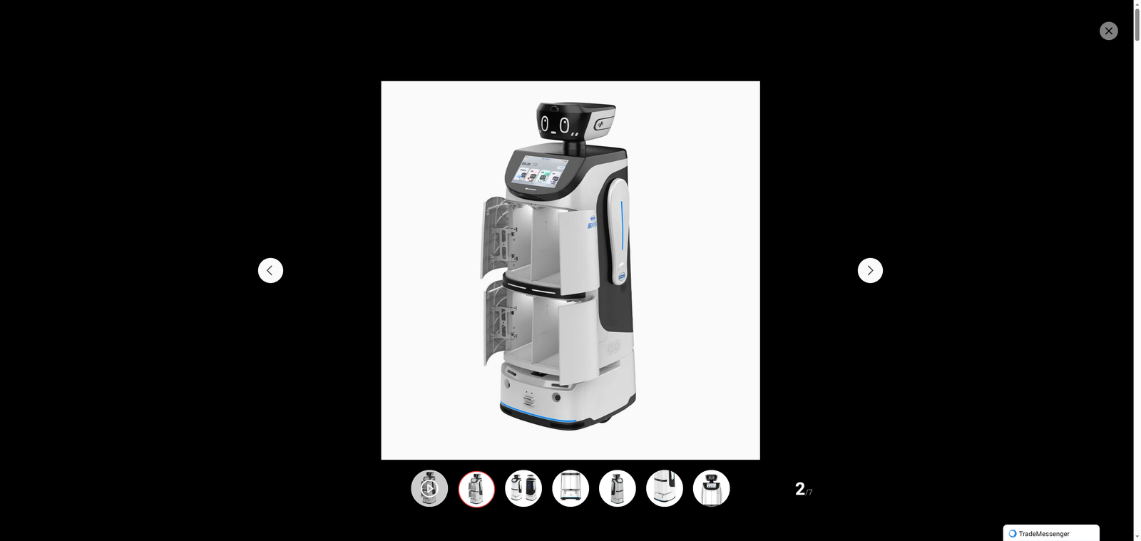 Humanoide Inteligencia Artificial Automatic Reception Supermarkets Waiter Intelligent Service Delivery Robot for Hotel Restaurant