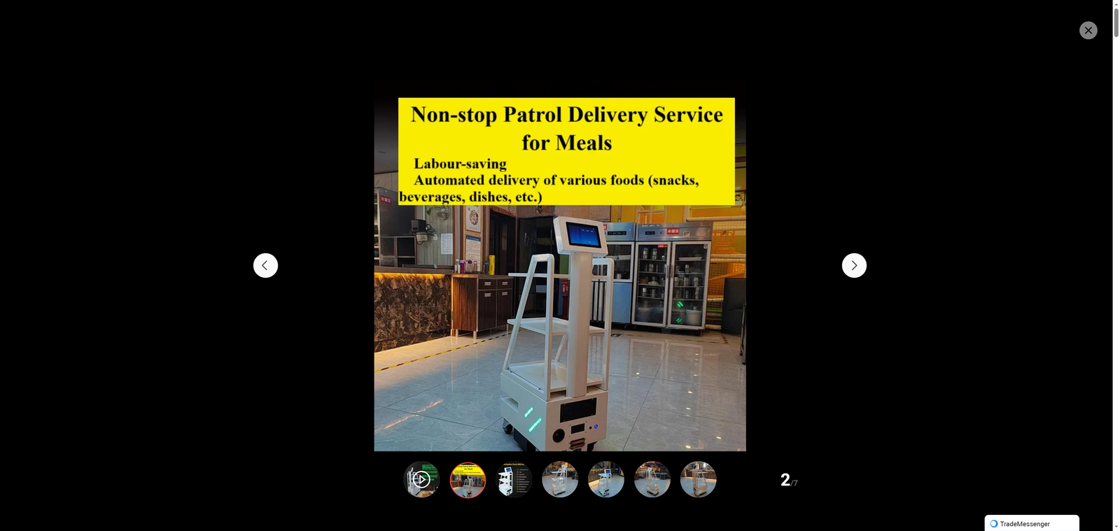 Factory Price Hot Selling Restaurant Hotel Waitress Robot to Provide Delivery Service Food Delivery Robot Service