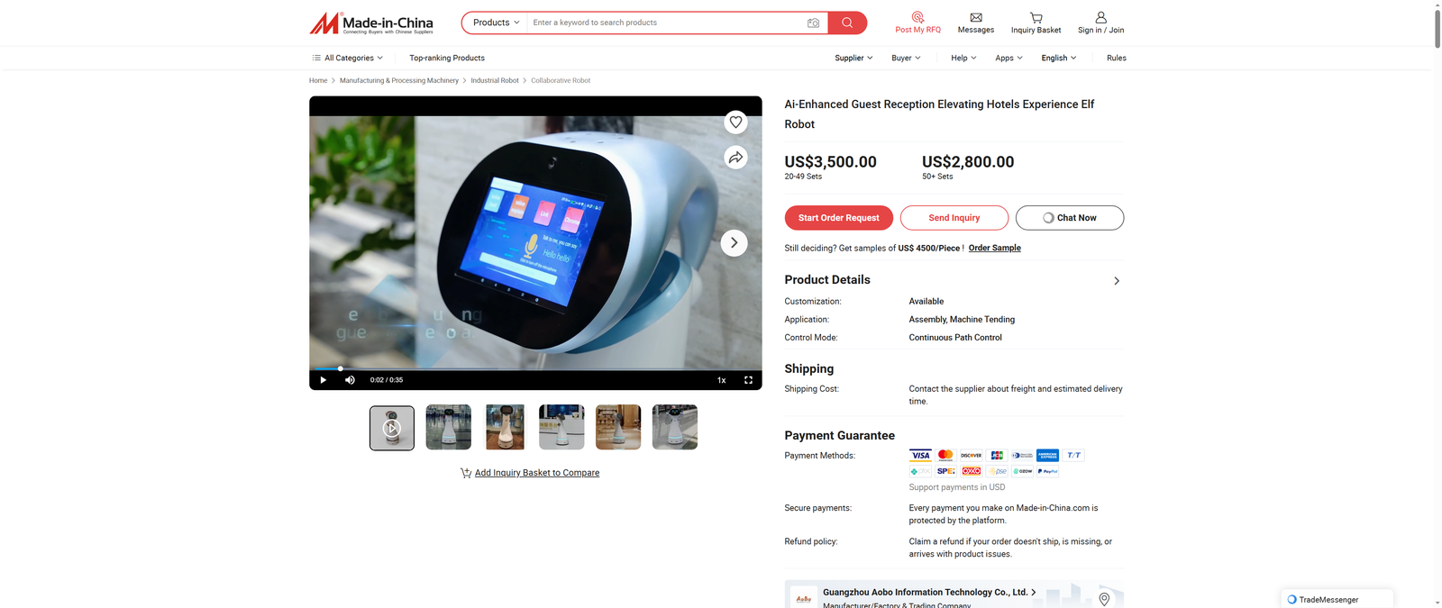 Ai-Enhanced Guest Reception Elevating Hotels Experience Elf Robot