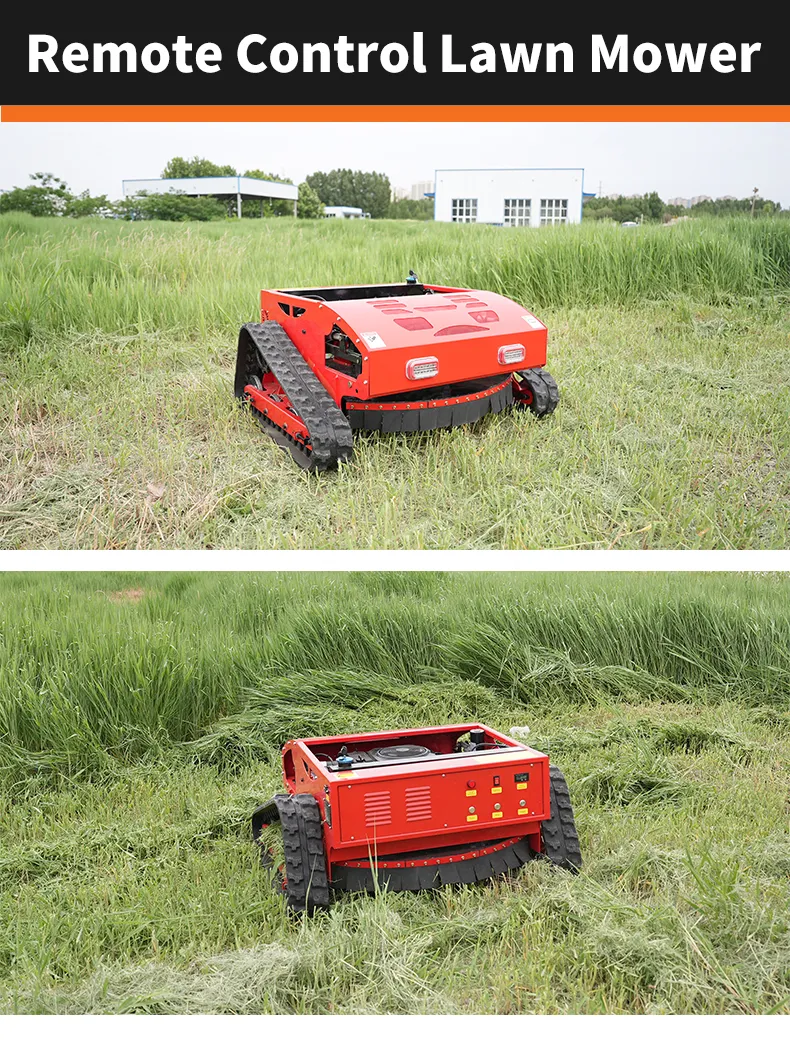 Chinese Factory New Style Mini Gasoline 7.5HP 4 Stroke Remote Control Lawn Mower for Garden Mowing