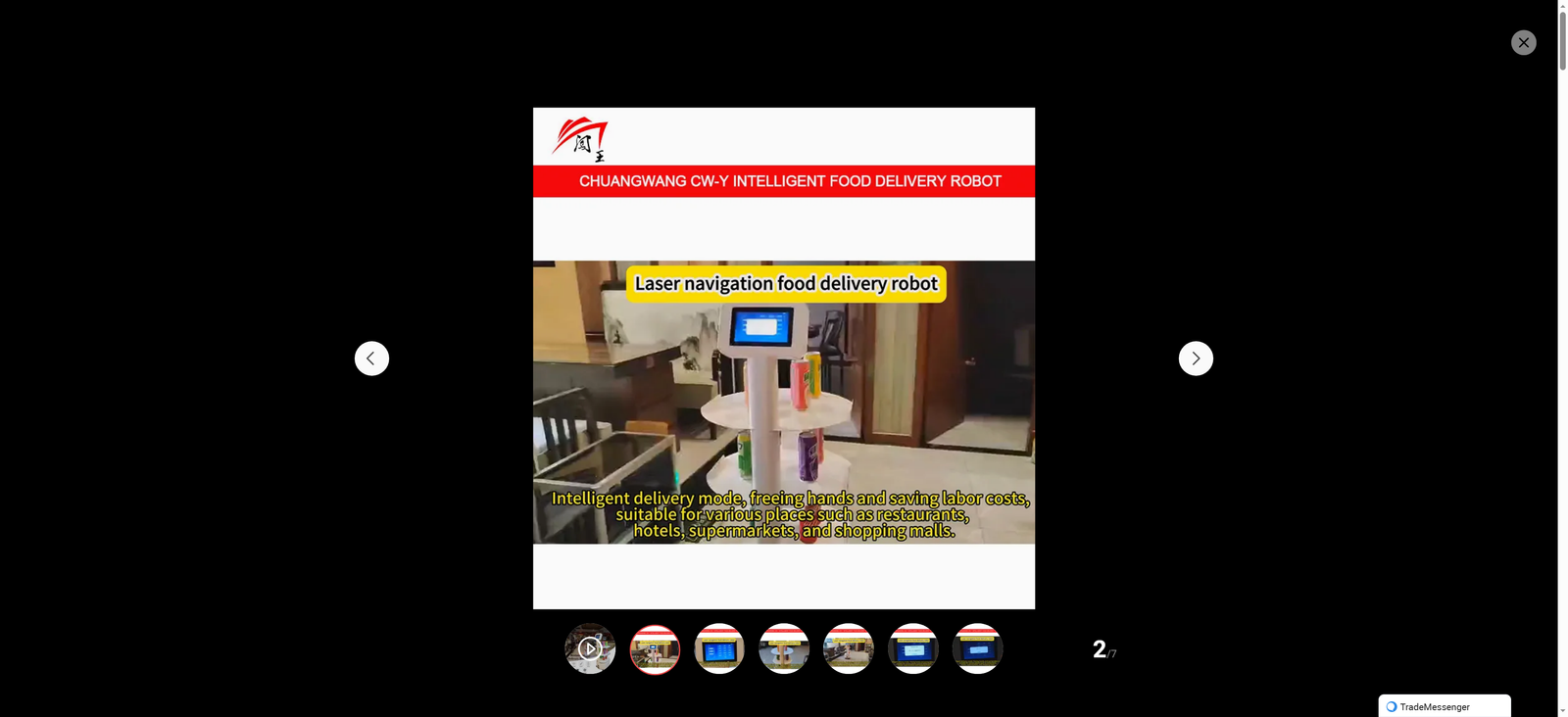 Autonomous Catering Delivery Robot Restaurant Smart Lidar Navigation Food Serving Obstacle Avoidance