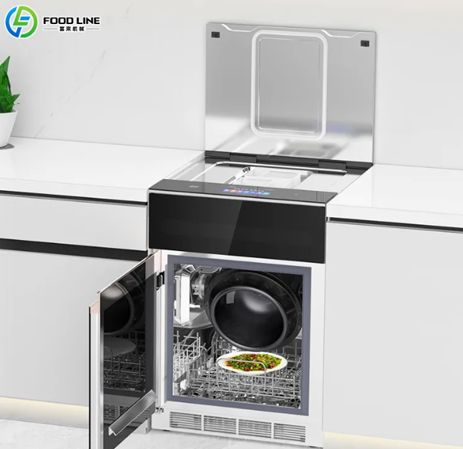 Commercial Vegetables Hotel Fast Food Restaurant Fried Rice Smart Robot Cooker Work