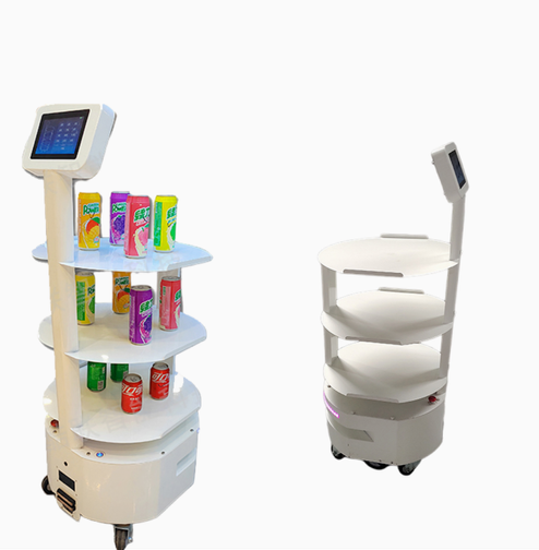 Automated Food Delivery Robot, 3-Layer Tray with Intelligent Voice Prompt Agv AMR