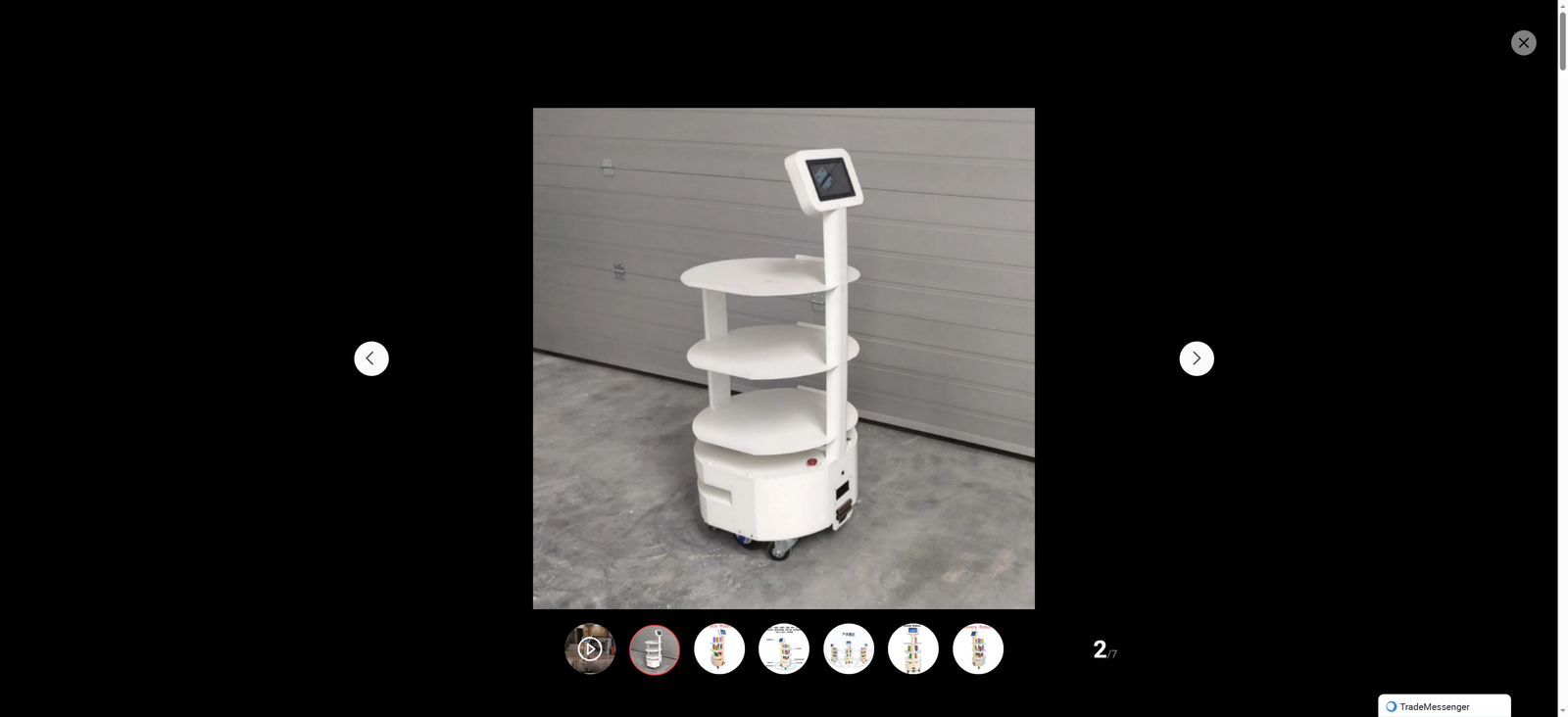 Custom Mall Hotel Restaurant Smart Service Waiter Meal Food Delivery Commercial Chassis Robot