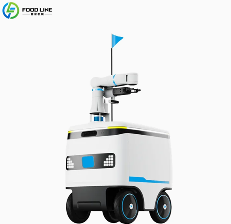 Autonomous Smart Commercial Food Delivery Service Robot Outdoor for Hotel