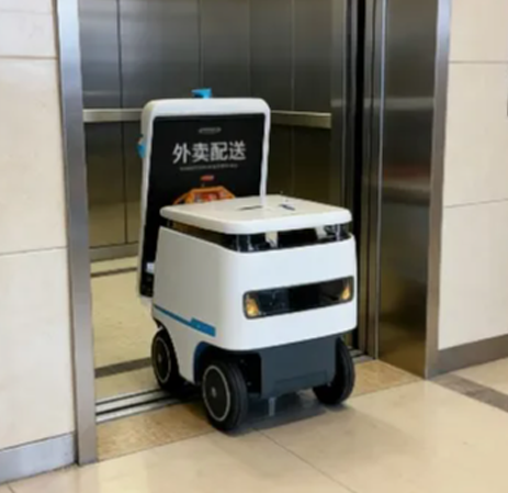 Energy Saving Hotel Room Guest Meal Delivery Door to Door Robot